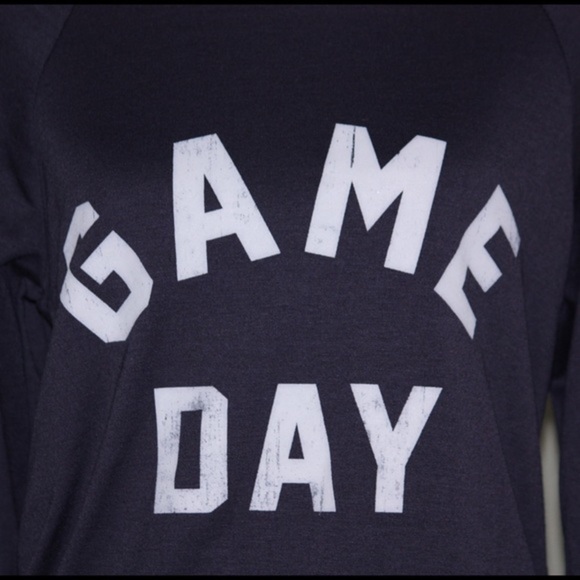 ‘Game Day' Navy Blue Crewneck Top - Picture 4 of 4